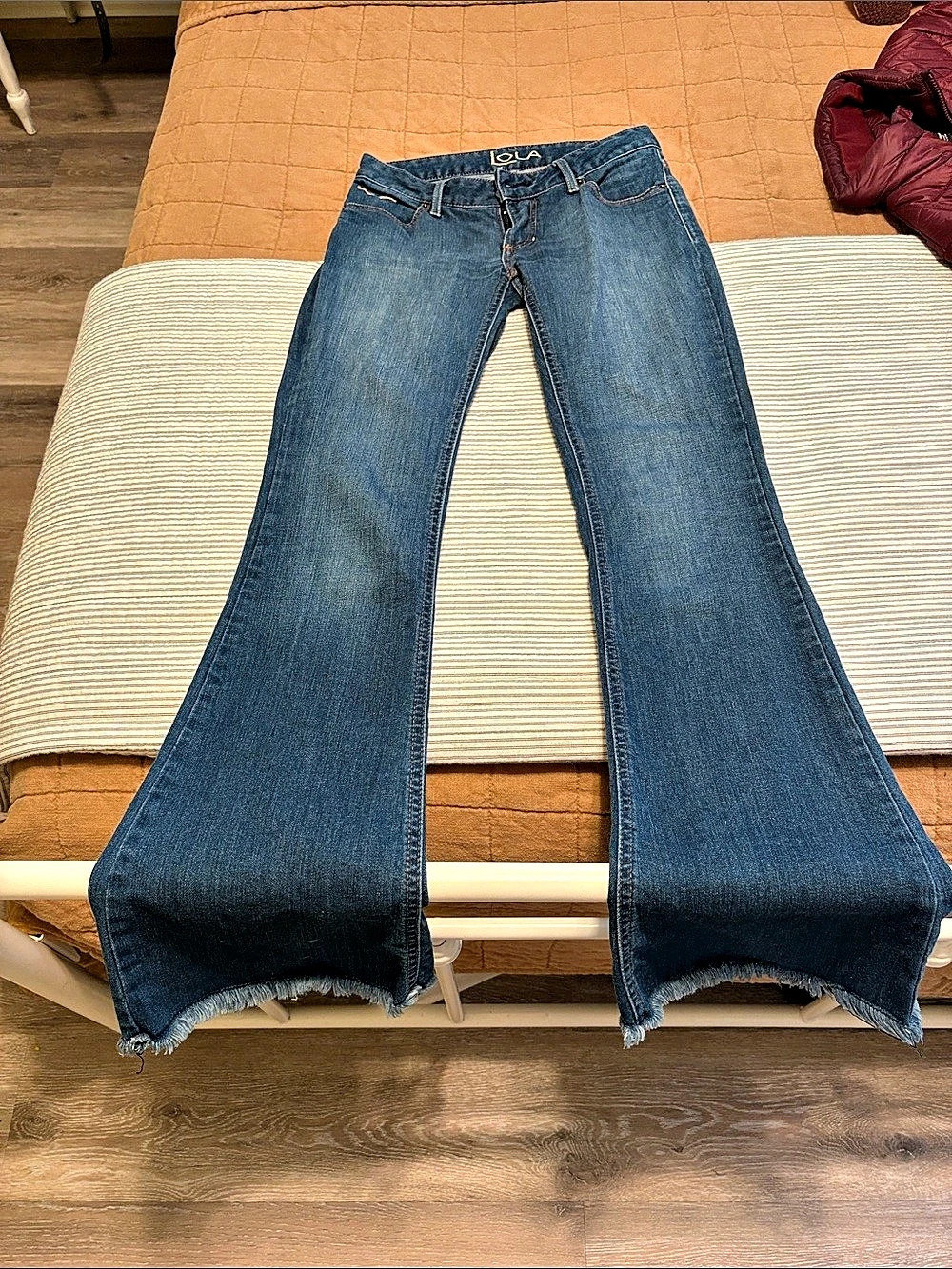 Kimes Ranch Lola Raw Hem Jeans Blue Flare 0/34